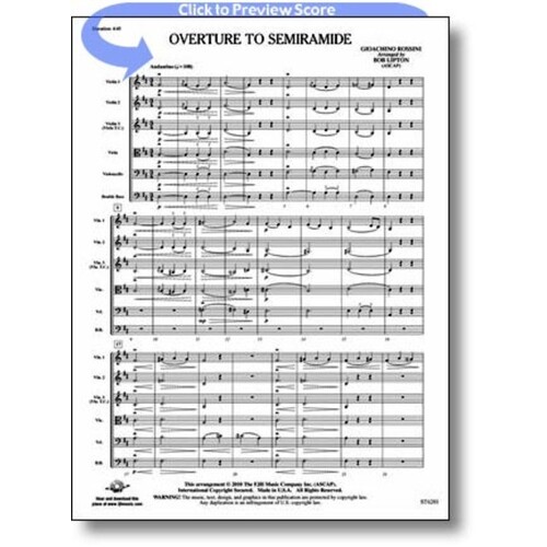 Overture To Semiramide Arr Lipton So Score/Parts