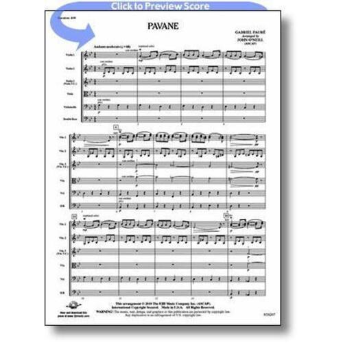 Pavane Arr Oneill String Orchestra Score/Parts