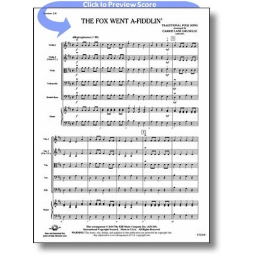 Fox Went A Fiddlin Arr Gruselle So Score/Parts