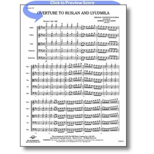 Overture To Ruslan And Lyudmila Arr Mccashin (Music Score/Parts)