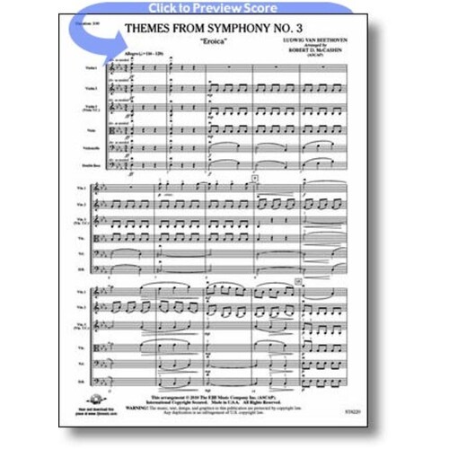 Themes From Symphony No 3 Eroica So Score/Parts