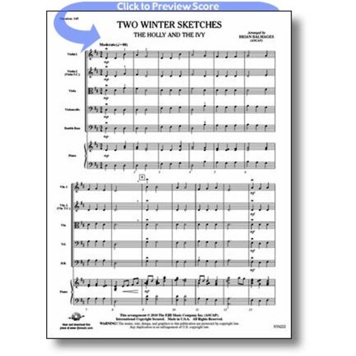 Winter Sketches 2 Arr Balmages String Orch Sc/Pt (Music Score/Parts)