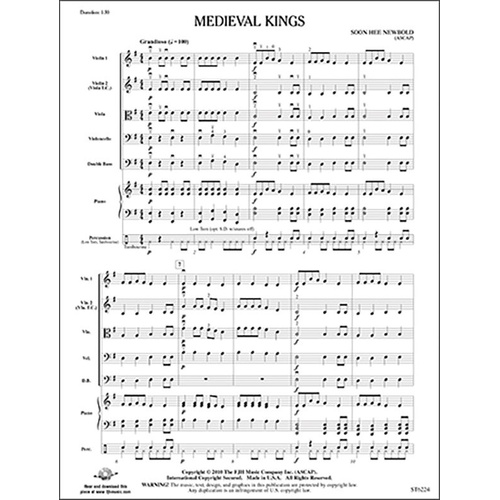 Medieval Kings for String Ensemble by Soon Hee Newbold