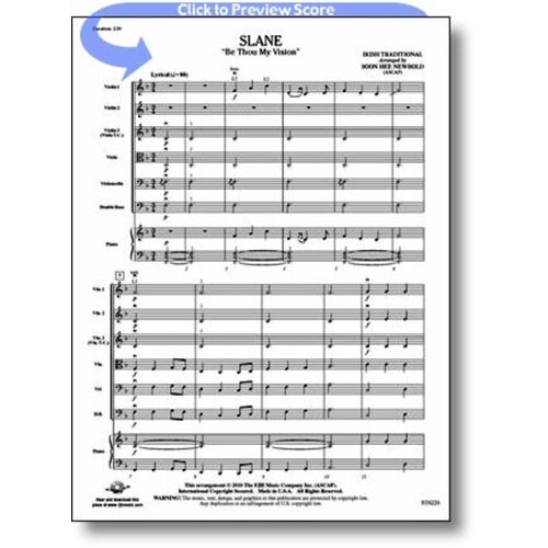 Slane Arr Newbold String Orchestra Score/Parts