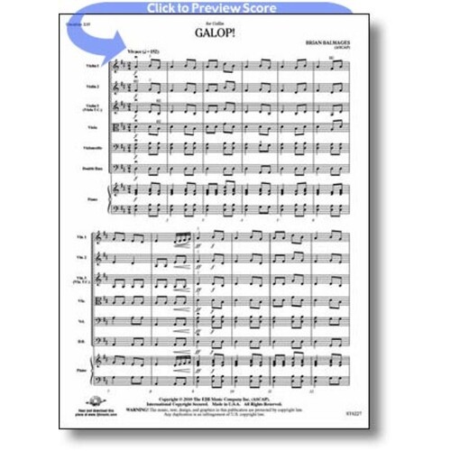Galop String Orchestra Score/Parts