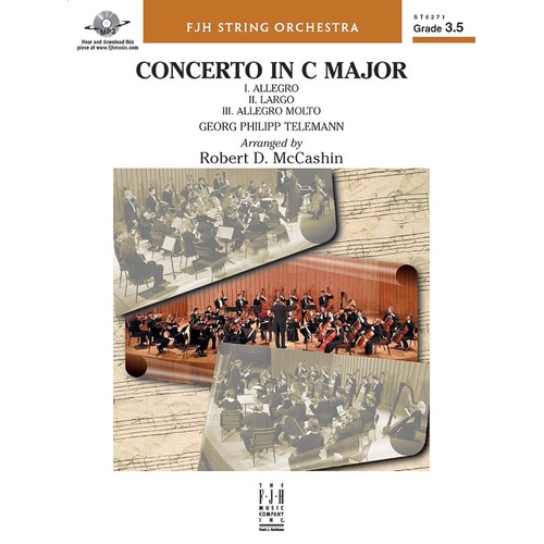 Concerto in C Major SO3.5 SC/PTS for String Orchestra by Robert D. McCashin