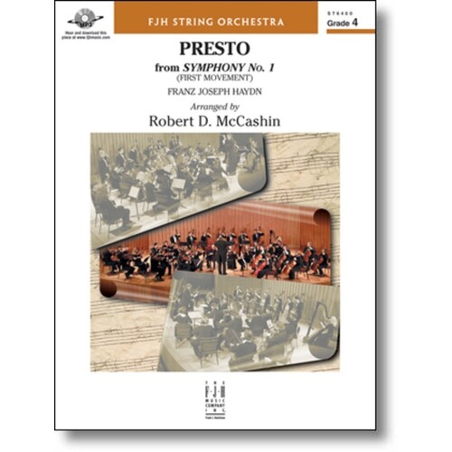 Presto From Symphony No 1 So4 Score/Parts