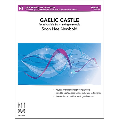 Gaelic Castle SO1 3 Part Adaptable SC/PTS String Orchestra Score by Soon Hee Newbold