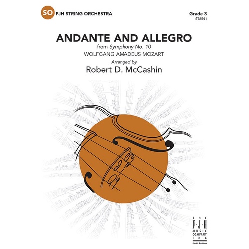 Andante and Allegro from Symphony No. 10 by Mozart, Arranged by Robert D. McCashin, FJH Music Company, 1 Page