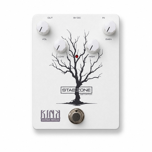 Kink Stab Zone Distortion Pedal - Based on Danelectro Fab Tone, True Bypass, Volume, Low, High, Gain Controls, Handcrafted, Powder Coated Enclosure