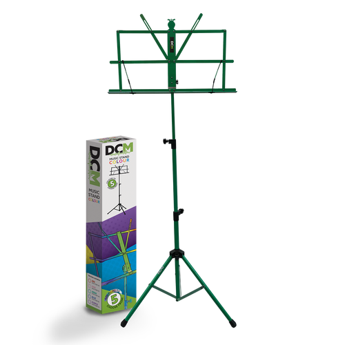 DCM BS01-GR Lightweight Music Stand with Carry Bag - Adjustable Height 70-142 cm, Tripod Base, Compact & Foldable