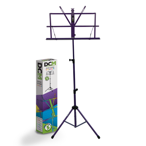 DCM BS01-PU Compact Lightweight Music Stand with Carry Bag, Height Adjustable 70-142 cm, Tripod Base, Foldable, Includes Display Box