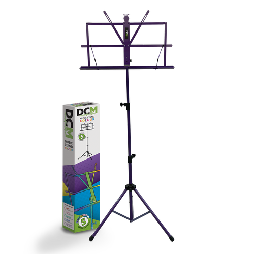 DCM BS01-PU Compact Lightweight Music Stand with Carry Bag - Height 70-142 cm, Tripod Base, Foldable, Includes Display Box