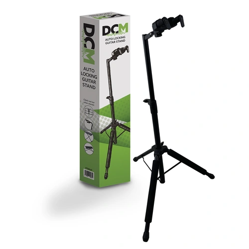 DCM GSL01 Auto Locking Adjustable Guitar Stand Black