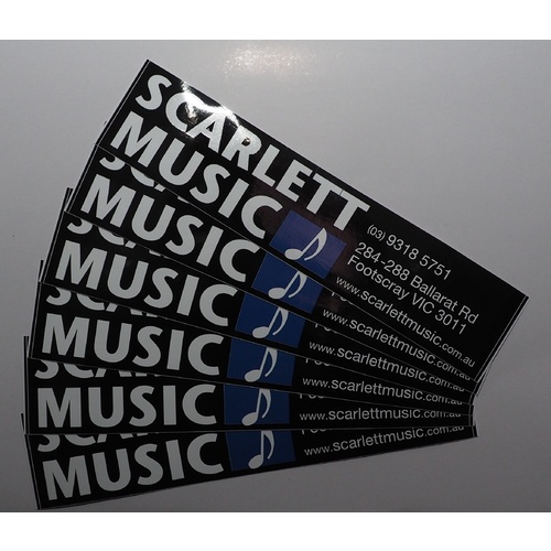 6 x Scarlett Music Stickers