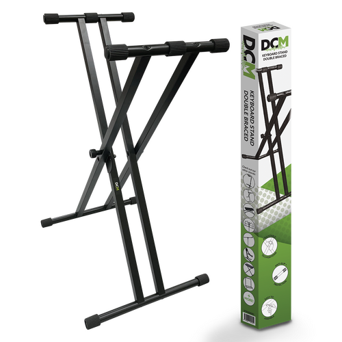 DCM KXDD01 Double Braced Keyboard Stand with Rubber Ends