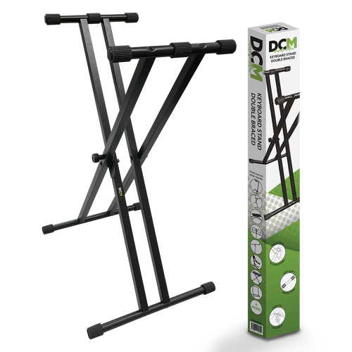 DCM KXDD01 Double Braced Keyboard Stand with Rubber Ends