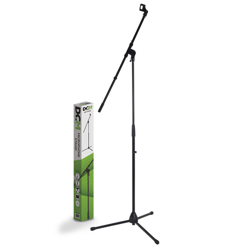 DCM MTL05 Microphone Boom Stand with Adjustable Height and Clip, Black