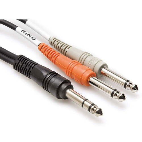 HOSA Insert Cable 1/4 in TRS to Dual 1/4 in TS