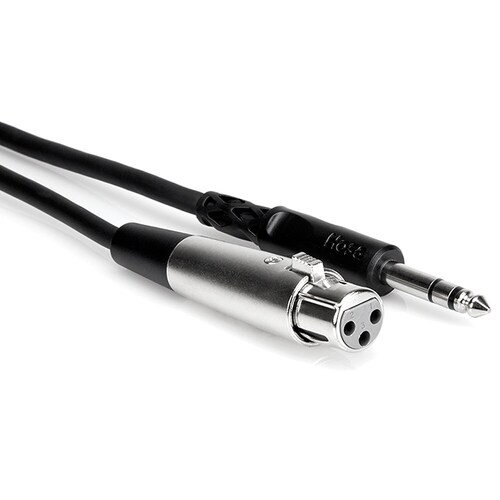 Hosa Balanced Interconnect, XLR3F to 1/4 in TRS, 20 ft