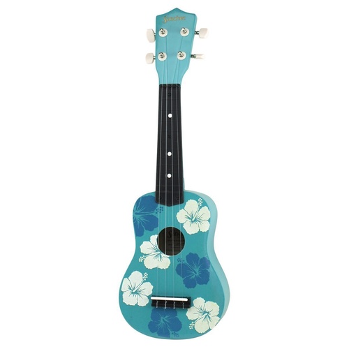 Sanchez 'Hawaiian' Soprano Ukulele (Blue Hibiscus)