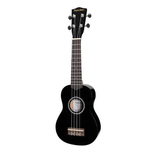 Sanchez Colour Series Soprano Ukulele Black with Gig Bag