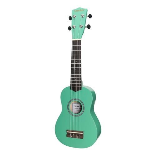 Sanchez Colour Series Soprano Ukulele - Green with Gig Bag