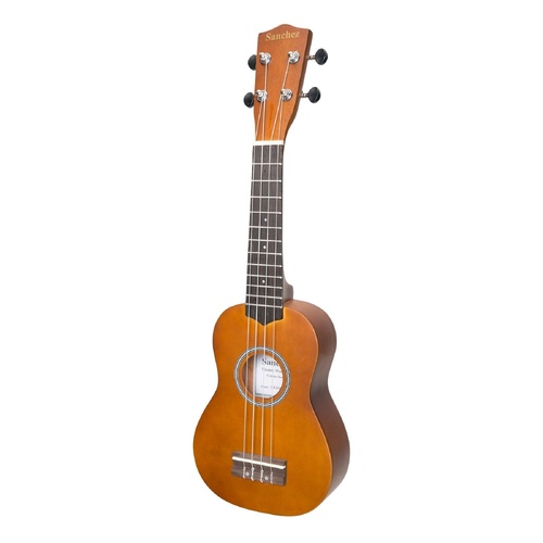Sanchez Colour Series Soprano Ukulele Natural Satin with Gig Bag