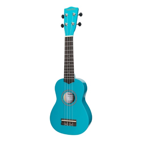 Sanchez Colour Series Soprano Ukulele - Sky Blue with Gig Bag