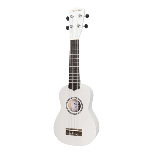 Sanchez Colour Series Soprano Ukulele White with Gig Bag