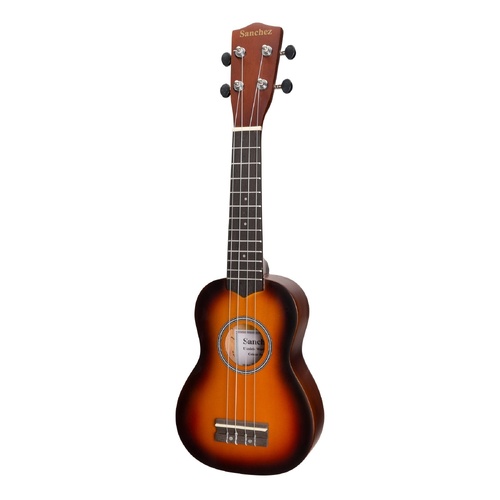 Sanchez Colourburst Series Soprano Ukulele - Old Vintageburst with Gig Bag