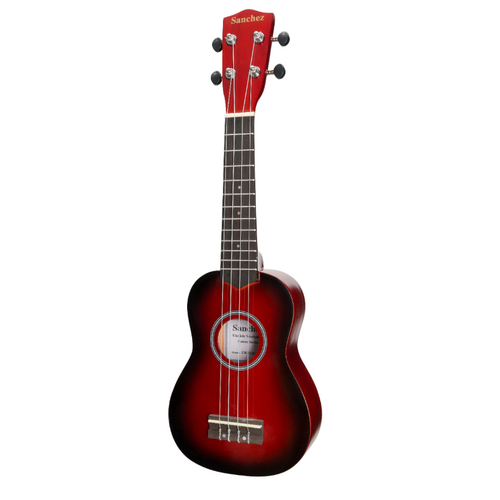 Sanchez Colourburst Series Soprano Ukulele Redburst with Gig Bag