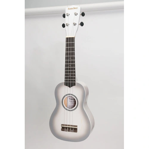 Sanchez Colourburst Series Soprano Ukulele - White with Gig Bag