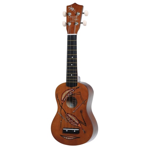 Sanchez 'Dreamtime' Aboriginal Soprano Ukulele (Brolga Birds)