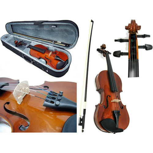 Valencia Viola 15 Inch Size Pack Case, Bow and Rosin