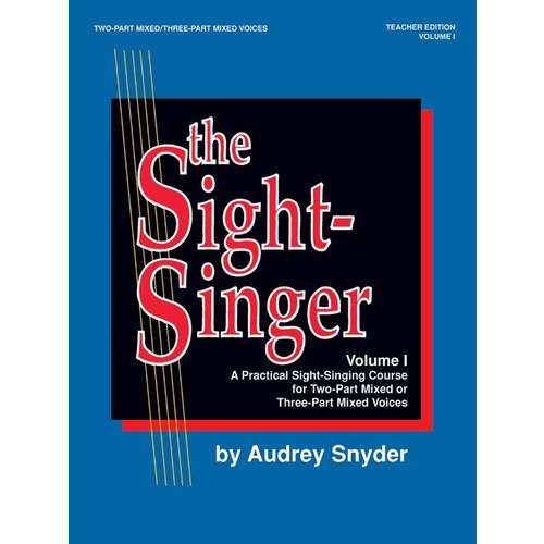 Sight Singer Book 1 2 Or 3 Part Mixed Teacher Ed