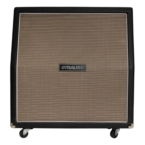 Strauss SVCAB-412-BLK 4x12 400 Watt Black Speaker Cabinet with 12" V-LUX Speakers