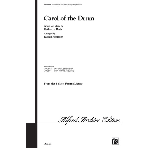 Carol Of The Drum 3 Part Mixed Arr Robinson