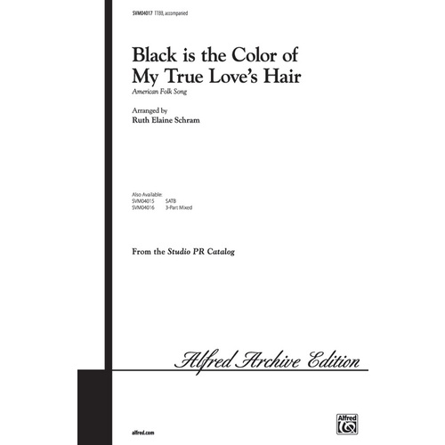 Black Is the Color of My True Love's Hair TTBB Choral Sheet Music
