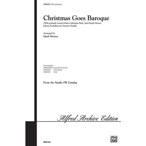 Christmas Goes Baroque SATB Arr Weston