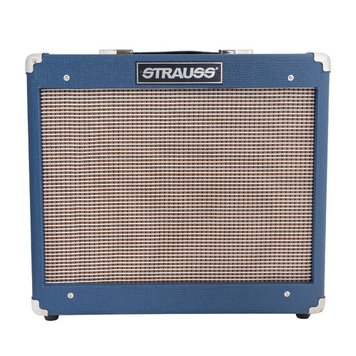 Strauss SVT-15R 15 Watt Valve Combo Amplifier with Reverb (Blue)