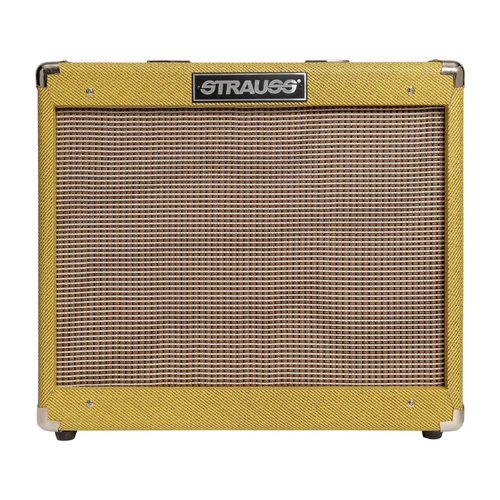 Strauss SVT-20R 20 Watt Valve Combo Amplifier with Reverb - Tweed, 1x12 Speaker, Celestion Seventy 80, Footswitchable, 16.2kg