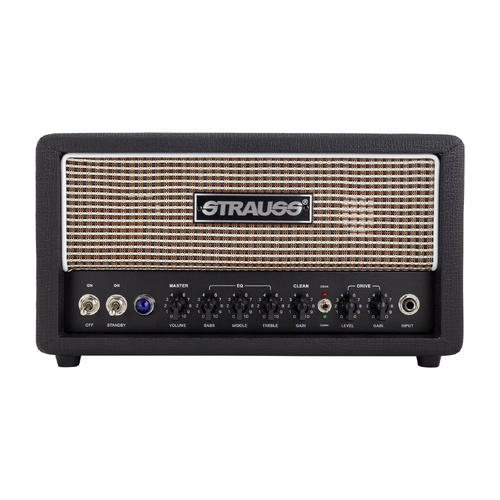 Strauss SVT-H20C2 20/5 Watt Valve Twin Channel Amplifier Head Black