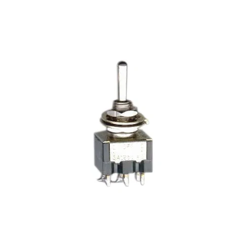 AMS SWITCH MINI 3 WAY ON/OFF/ON 6 POLE CHROME FOOT SWITCH