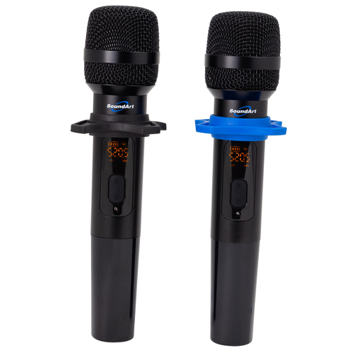 SoundArt SWS-D2 Dual Wireless Microphone System with Receiver and Accessories