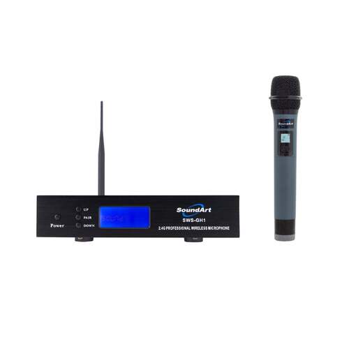 SoundArt Single Channel 2.4 Ghz Wireless Microphone System with Handheld Mics