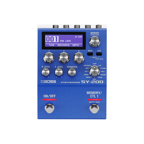 BOSS SY-200 Synthesizer - Polyphonic Guitar/Bass Synth with Analog Tones, Compact Design, 200 Series