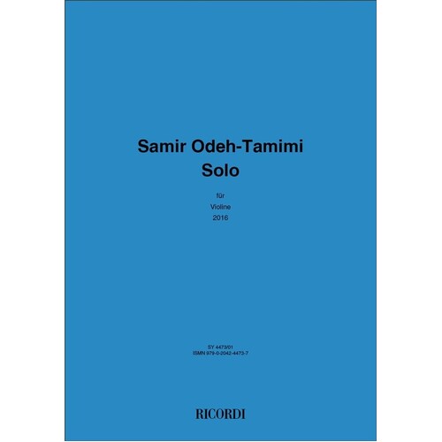 Odeh-Tamimi - Solo For Violin Softcover Book (Violin)
