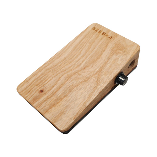 SX SZSBX4 Solid Ash Stomp Box with Built-in Pickup and Protective Case