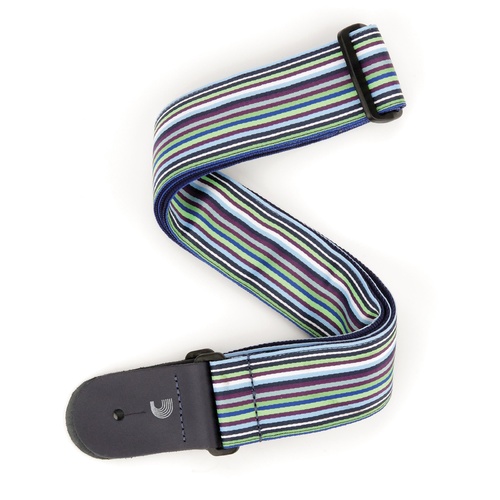 Latin Line Art Guitar Strap, Blue - by D'Addario